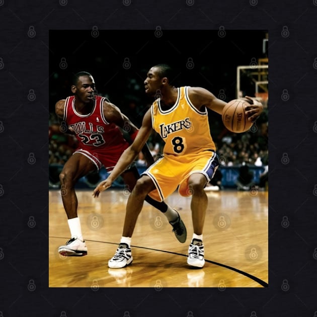 BASKETBALLART - GOAT 23 VS GOAT 24 by JORDAN-ART23